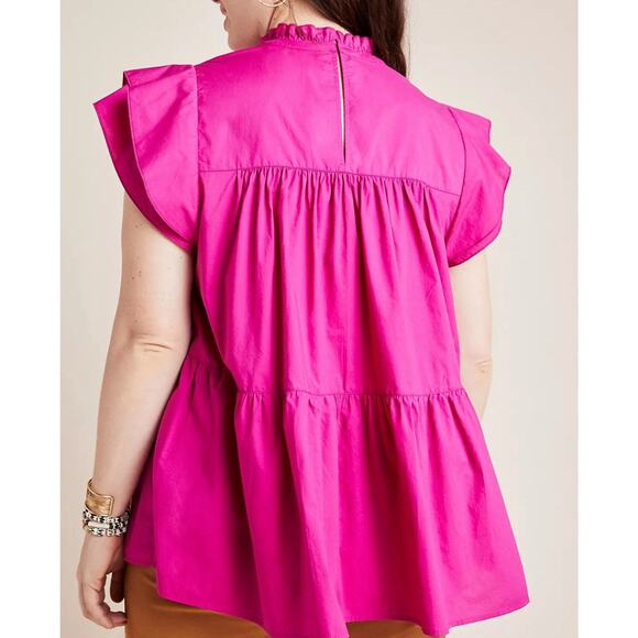 Anthropologie Maeve Ophelia Babydoll Tunic Pink Size S - Picture 2 of 8